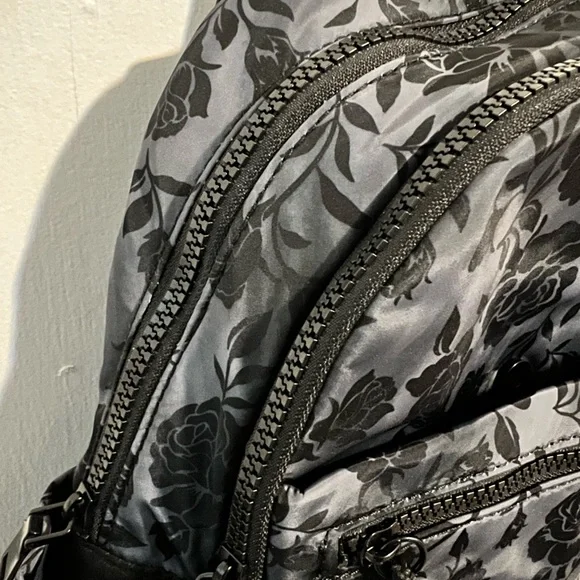 Floral Black and Gray Backpack - Picture 2 of 7